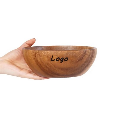 Rustic 1000ml Large Acacia Wood Salad and Mixing Bowl