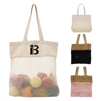 Cotton Mesh Tote Bag