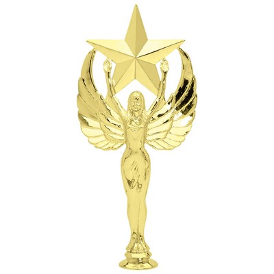 10" Gold Plastic Female Victory Star Trophy Figure