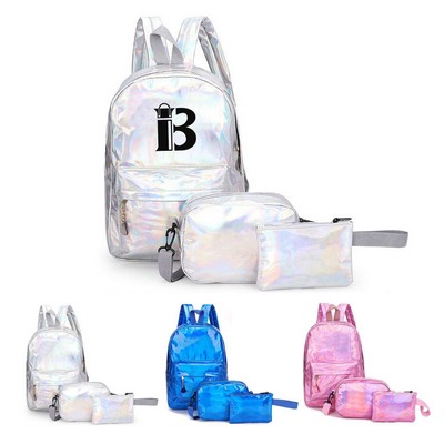 Customized Colorful Backpack 3-Piece Set