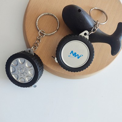 1m/3' Mini Measuring Tire Tape Keychain