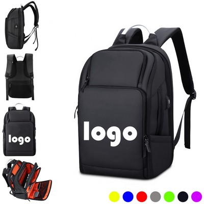 Travel Computer Laptop Backpack Water Resistant Bag with USB Charging Port 17.3"