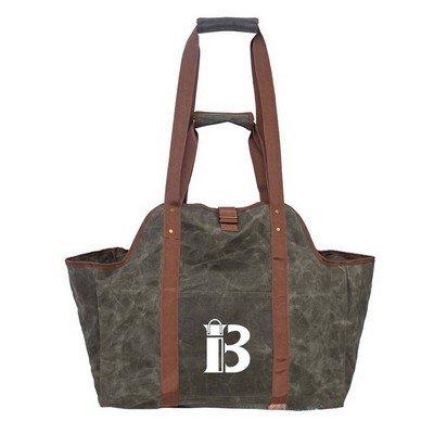 Large Capacity Waxed Canvas Logging Storage Bag