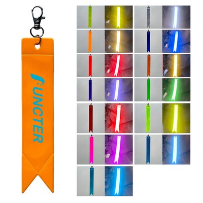 Ribbon Shape Reflective Key Tag 6 x 1.25"
