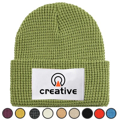 Chic Waffle Knit Beanie Hat