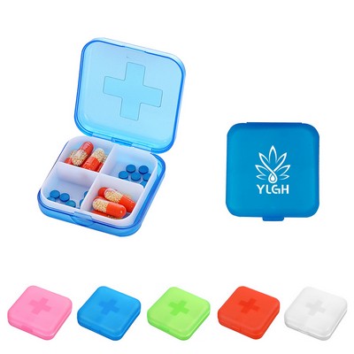 4 Compartments Pill Case