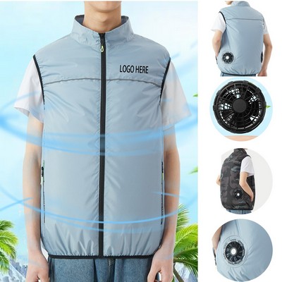 Air Conditioning Vest with High-Power Fans For Summer Outdoor
