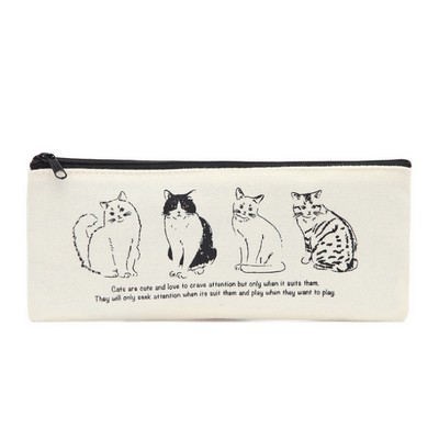 Chroma Zip Cotton Pouch - 9" W