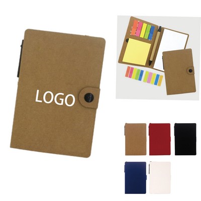 Sticky Notes With Pen Set - Premium Memo Pads