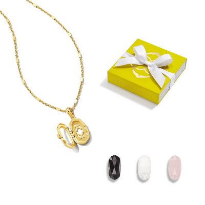 Kendra Scott Ellie Locket Pendant Gift Set Gold