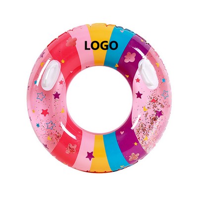 Thickened Inflatable Swim Ring with Handles