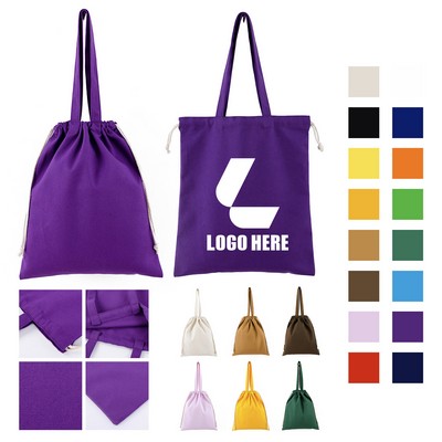 Colored Drawstring Canvas Bag