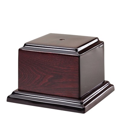 High Gloss Rosewood Piano Finish Base (6 3/4" x 6 3/4" x 1")