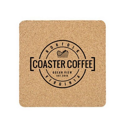 4" EcoEdge™ Square Cork Coaster
