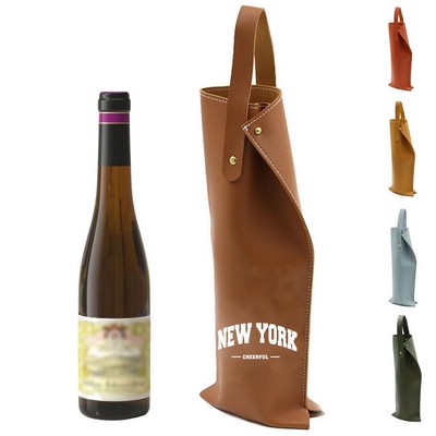 Leather red wine bag