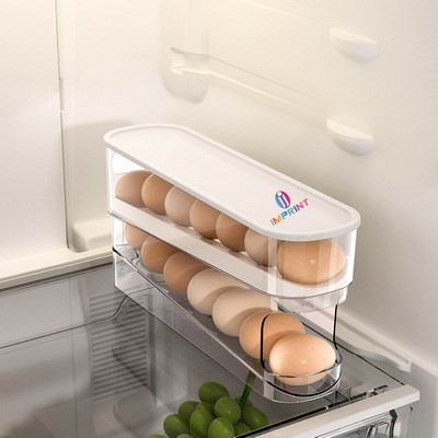 Auto Rolling Fridge Egg Organizer