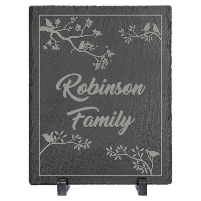 10" x 8" Rectangle Slate Decor with Plastic Feet