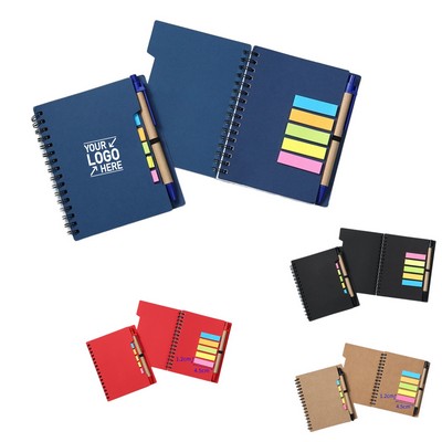 Recycled Sticky Flag Jotter Notepad W/ Pen