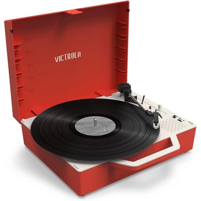 Victrola Re-Spin Sustainable Bluetooth Suitcase Record Player In Red