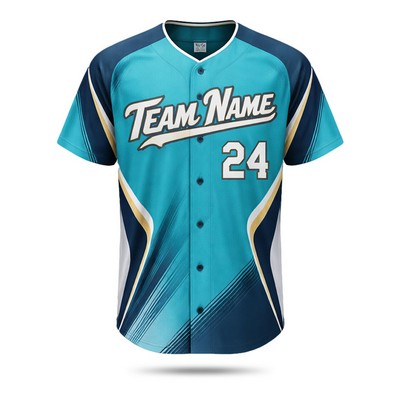 Men's Full Button Sublimated Baseball Jersey