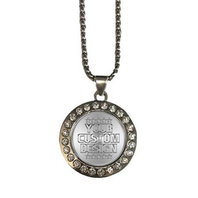 1.25" Circle Pendant Necklace And (Custom)