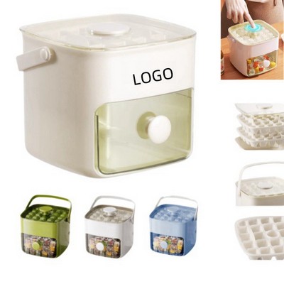 Ice Cube Maker Container Box With Tray