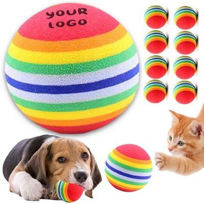 Custom 2.5" Rainbow Pet Toy Soft EVA Foam Ball