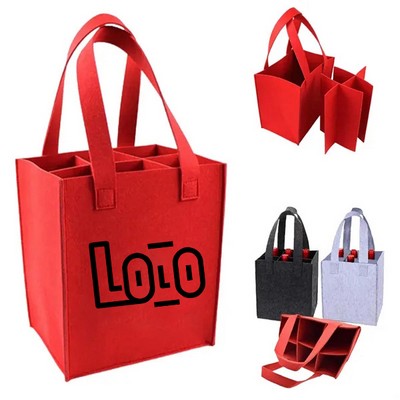 Six-Compartment Red Wine Tote Bag