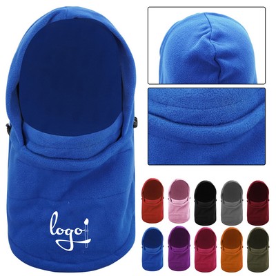 Fleece Hood Hats With Mask Neck Warmer
