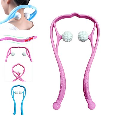 Manual Self Neck Massager Pressure Point Shiatsu Trigger Point Deep Tissue Massage