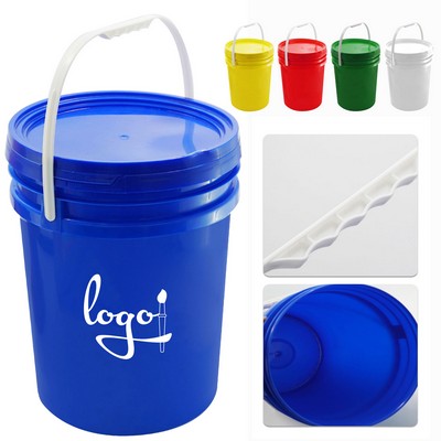 5-Gallon Plastic Bucket with Lid & Handle