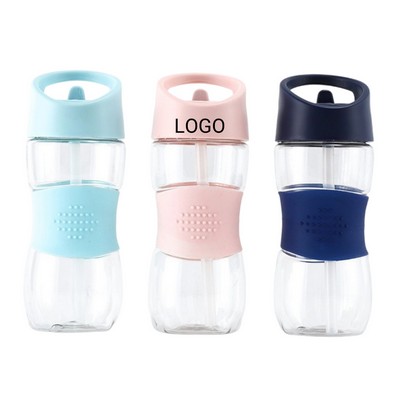13.53 oz Portable Straw Water Bottle