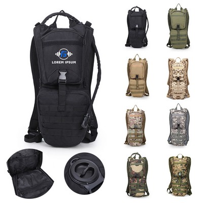 Tactical Camo Hydration Backpack with 3L Water Bladder