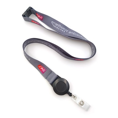 3/4" Lanyard Badge Reel W/ Breakaway