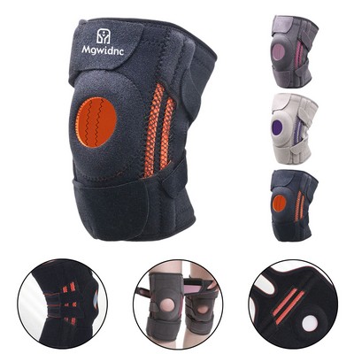 Adjustable Knee Brace with 4 Straps for Running