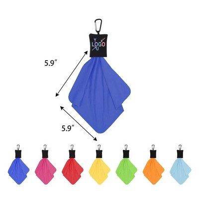 Carabiner Attached Microfiber Cloth