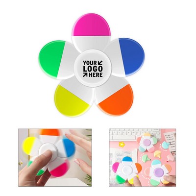 5 Color Spinner Highlighter in Flower Shape