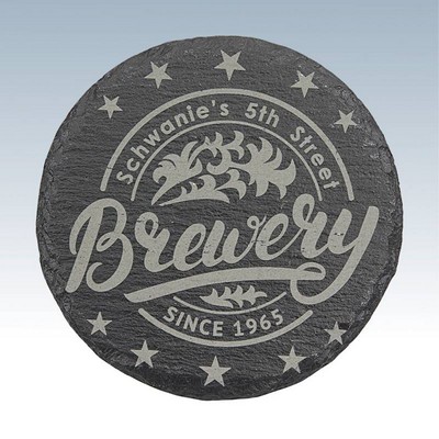 Round Slate Coaster
