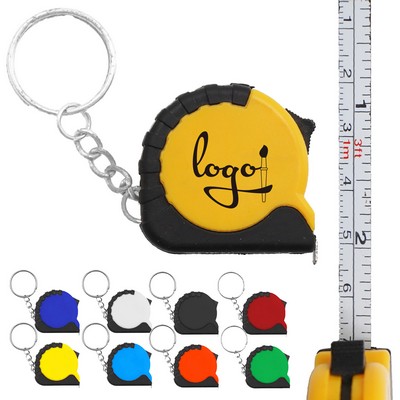 Compact Steel Tape Measure Keychain