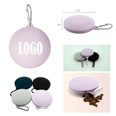 Silicone Round Dog Treat Pouch