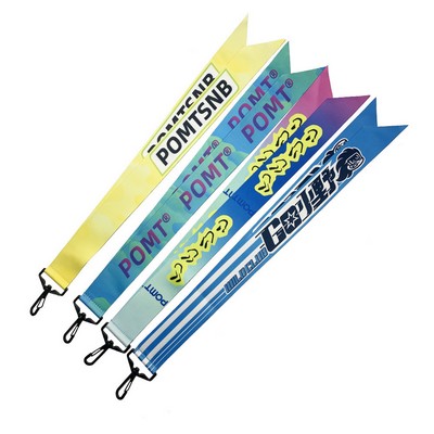 Custom 1.5"W x 15.8"L Polyester Backpack Tags Bicycle Pendant