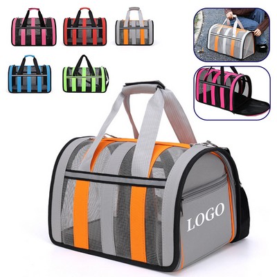 Pet Carrier with Full Mesh Design for Puppies