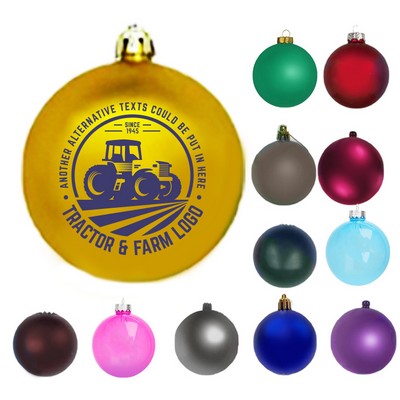 5.9" Personalized Plastic Christmas Ball Ornaments