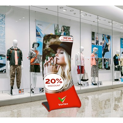 Fabric Display Stand Snake C Package, Double Sided (36.2" x 122.8")