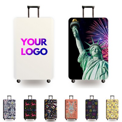 Full Color Custom Luggage Cover for Travel Stretch Baggage Case Protect Washable 22" to 24"