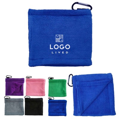 Microfiber Golf Ball Towel With Carabiner
