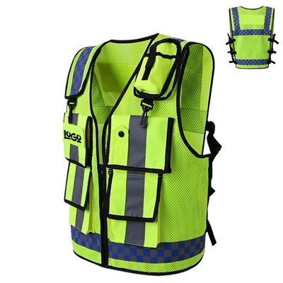 Adjustable High Visibility Reflective Safety Vest