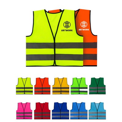 High Visibility Kids Safety Vest w/ Reflective Strip
