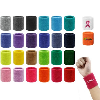 Sports Polyester Terry Sweat Wristband