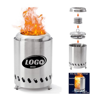 Camping Stove Smokeless Fire Pit with Stand